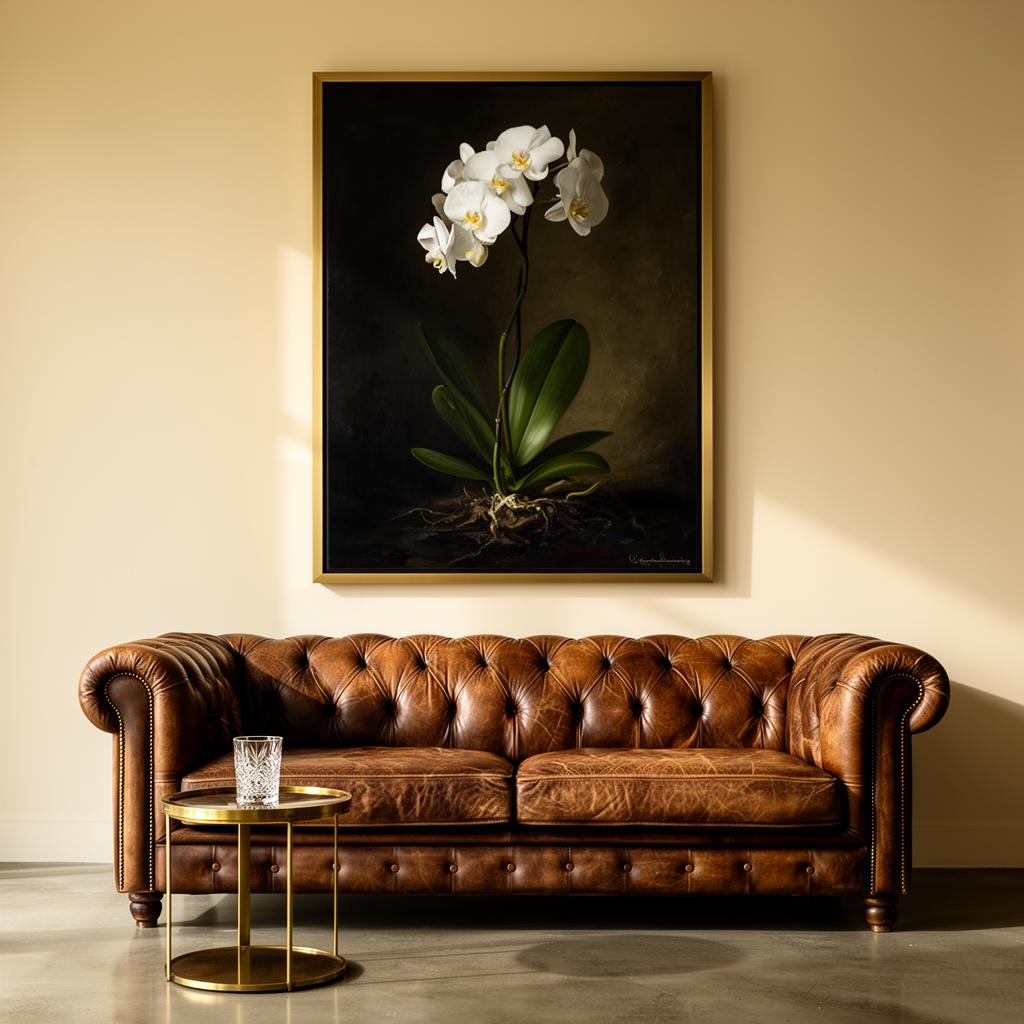 White Orchid — poster mockup